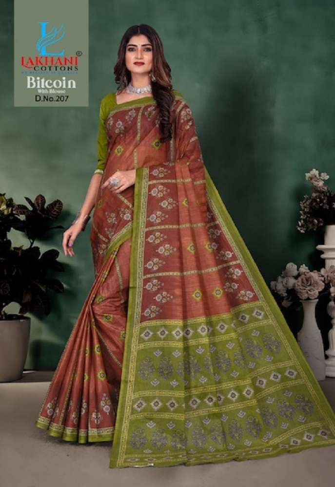 Lakhani Bitcoin -Cotton Saree -Wholesale Catalog