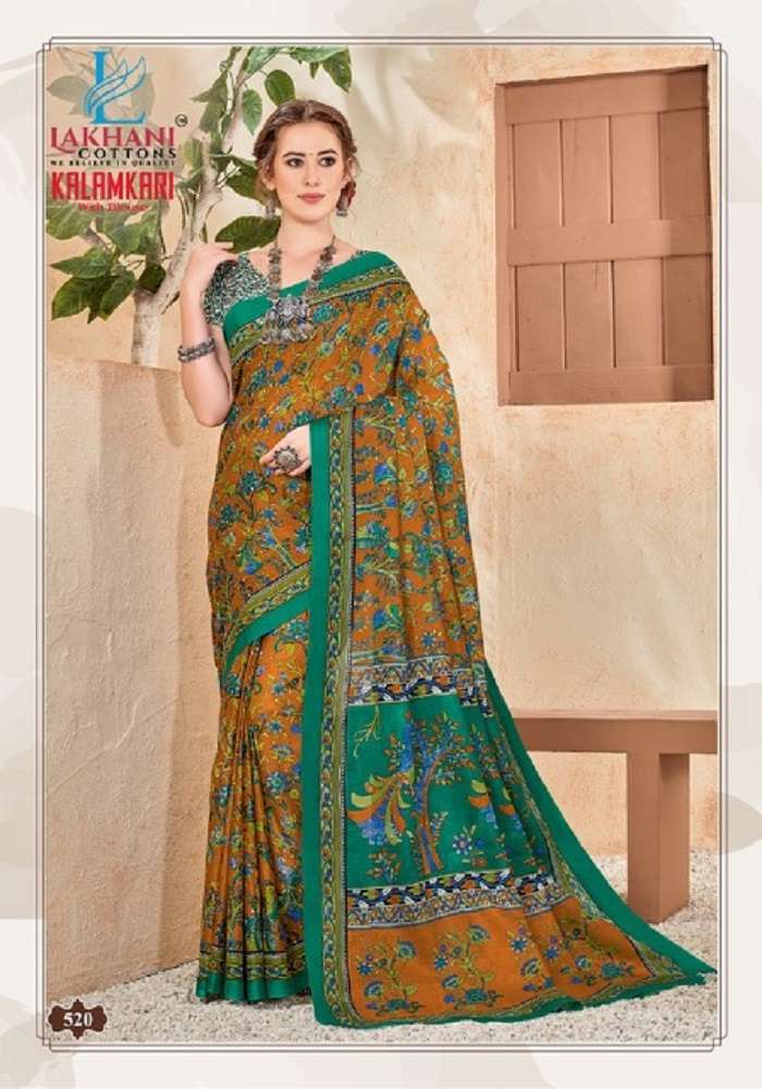 Lakhani Kalamkari Vol-5 -Cotton Saree -Wholesale Catalog
