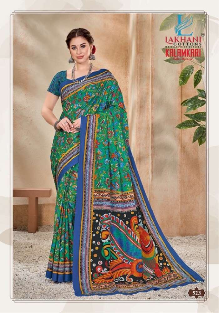 Lakhani Kalamkari Vol-5 -Cotton Saree -Wholesale Catalog