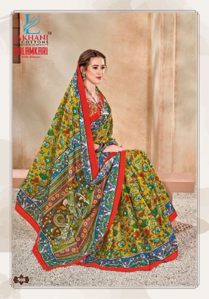 Lakhani Kalamkari Vol-5 -Cotton Saree -Wholesale Catalog