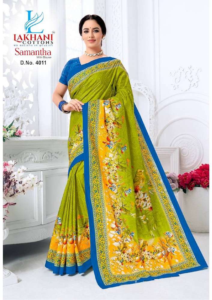 Lakhani Samantha Vol-4 -Cotton Saree -Wholeslae Catalog