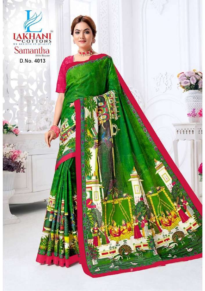 Lakhani Samantha Vol-4 -Cotton Saree -Wholeslae Catalog