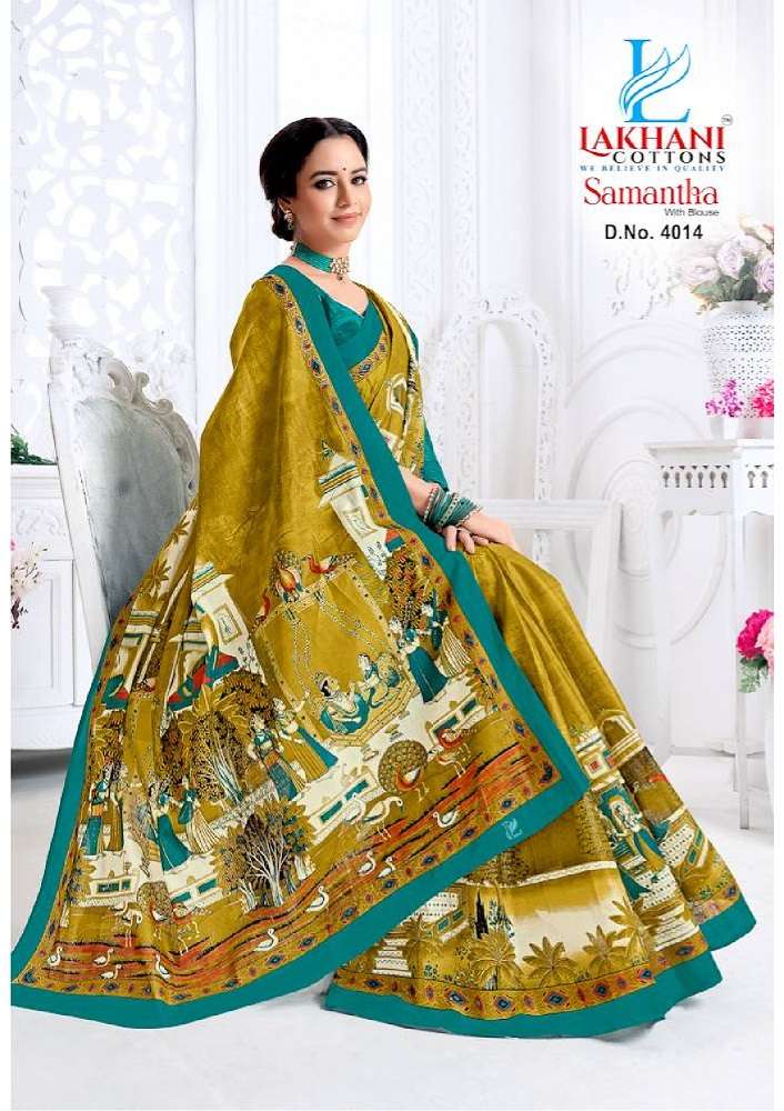 Lakhani Samantha Vol-4 -Cotton Saree -Wholeslae Catalog