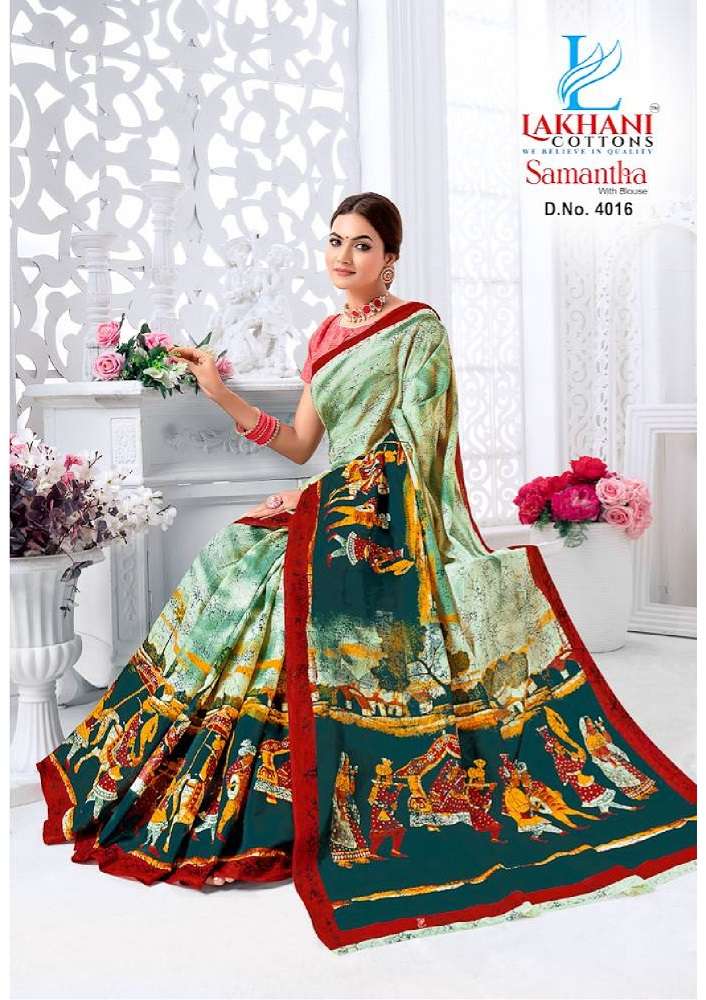Lakhani Samantha Vol-4 -Cotton Saree -Wholeslae Catalog