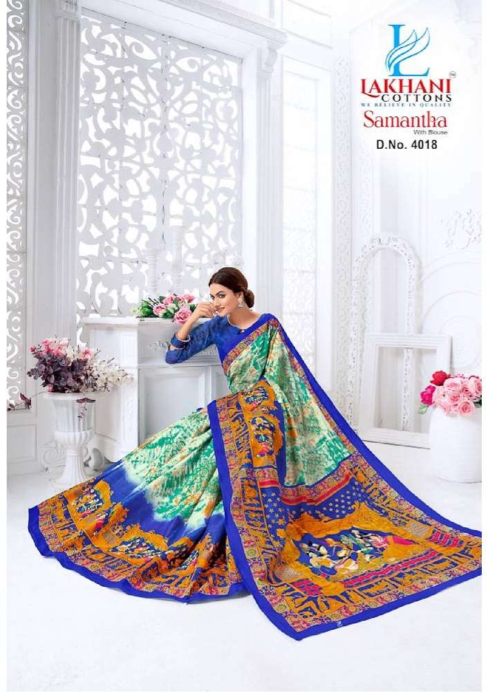 Lakhani Samantha Vol-4 -Cotton Saree -Wholeslae Catalog