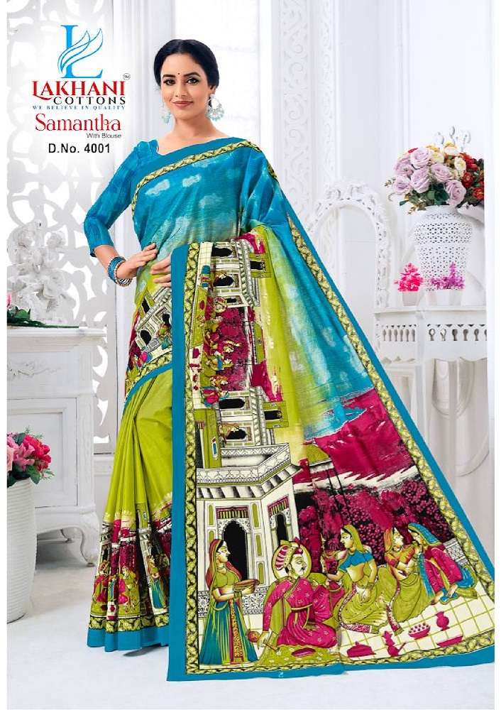 Lakhani Samantha Vol-4 -Cotton Saree -Wholeslae Catalog