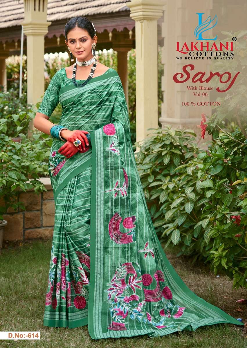 Lakhani Saroj Vol 6 -Cotton Sarees -Wholesale Catalog