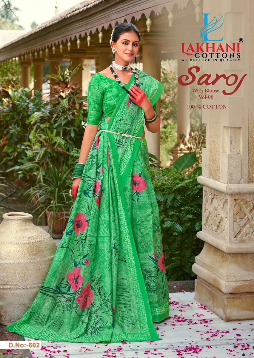 Lakhani Saroj Vol 6 -Cotton Sarees -Wholesale Catalog