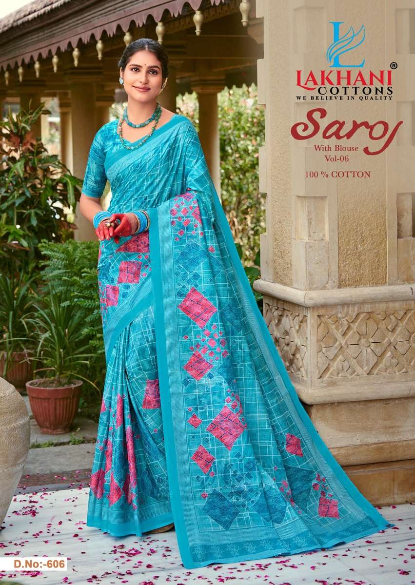 Lakhani Saroj Vol 6 -Cotton Sarees -Wholesale Catalog