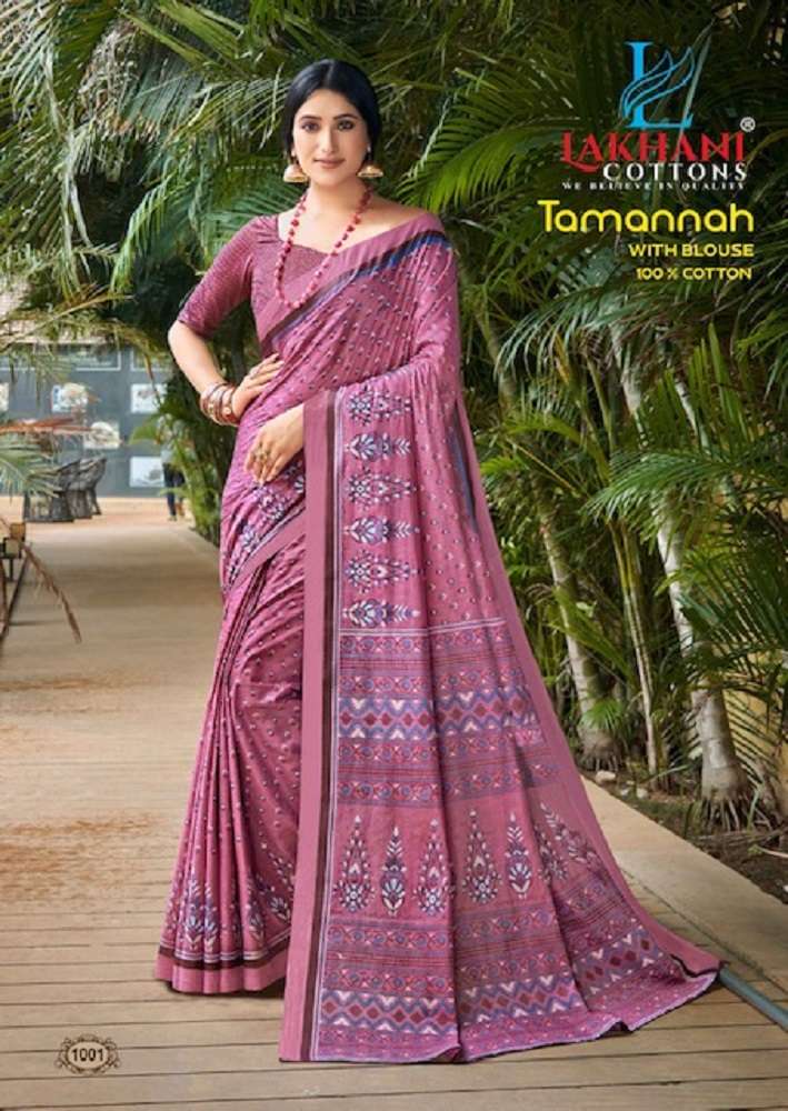 Lakhani Tamannah Cotton Saree -Wholesale Catalog
