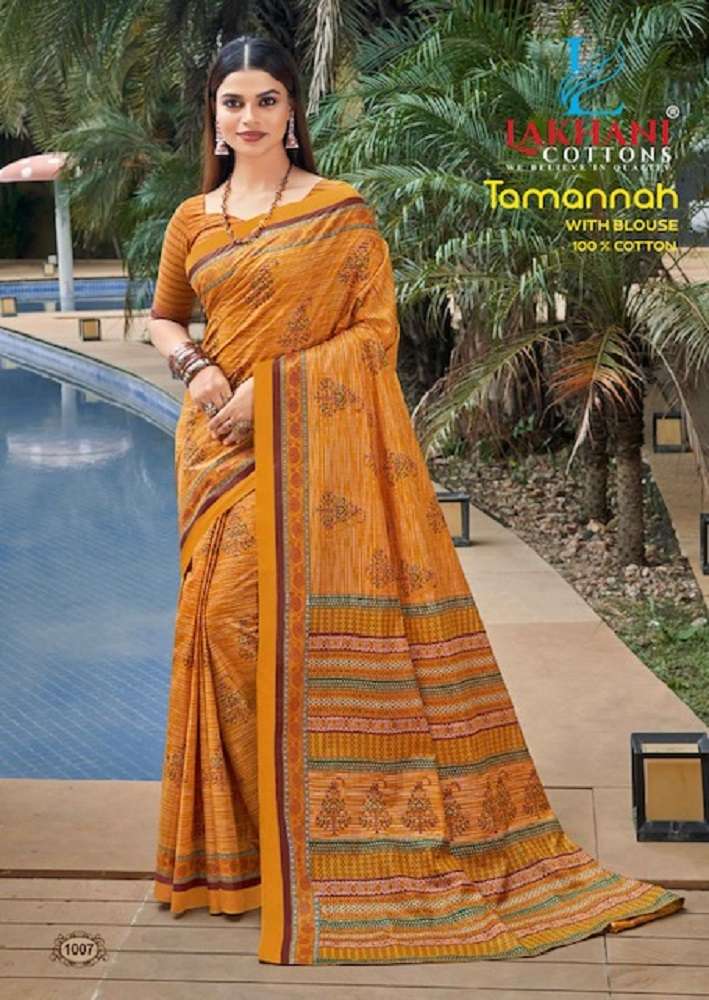 Lakhani Tamannah Cotton Saree -Wholesale Catalog