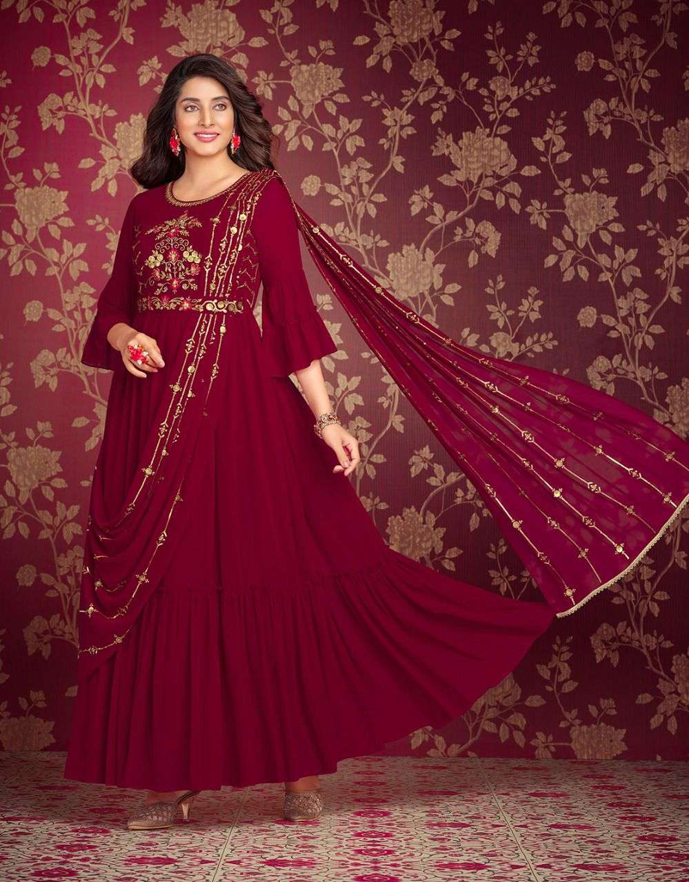 Lily And Lali Rosette Exclusive Designer Wear Kurti Wholesale catalog