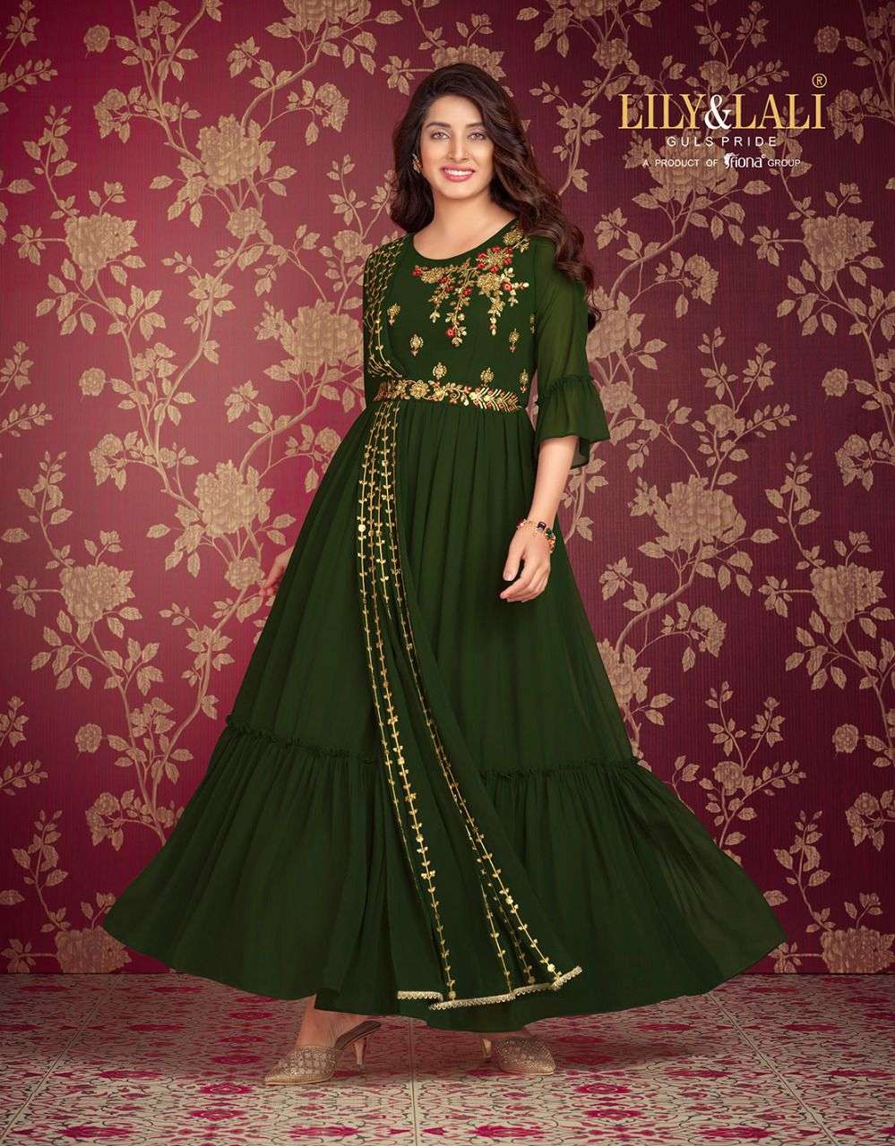 Lily And Lali Rosette Exclusive Designer Wear Kurti Wholesale catalog