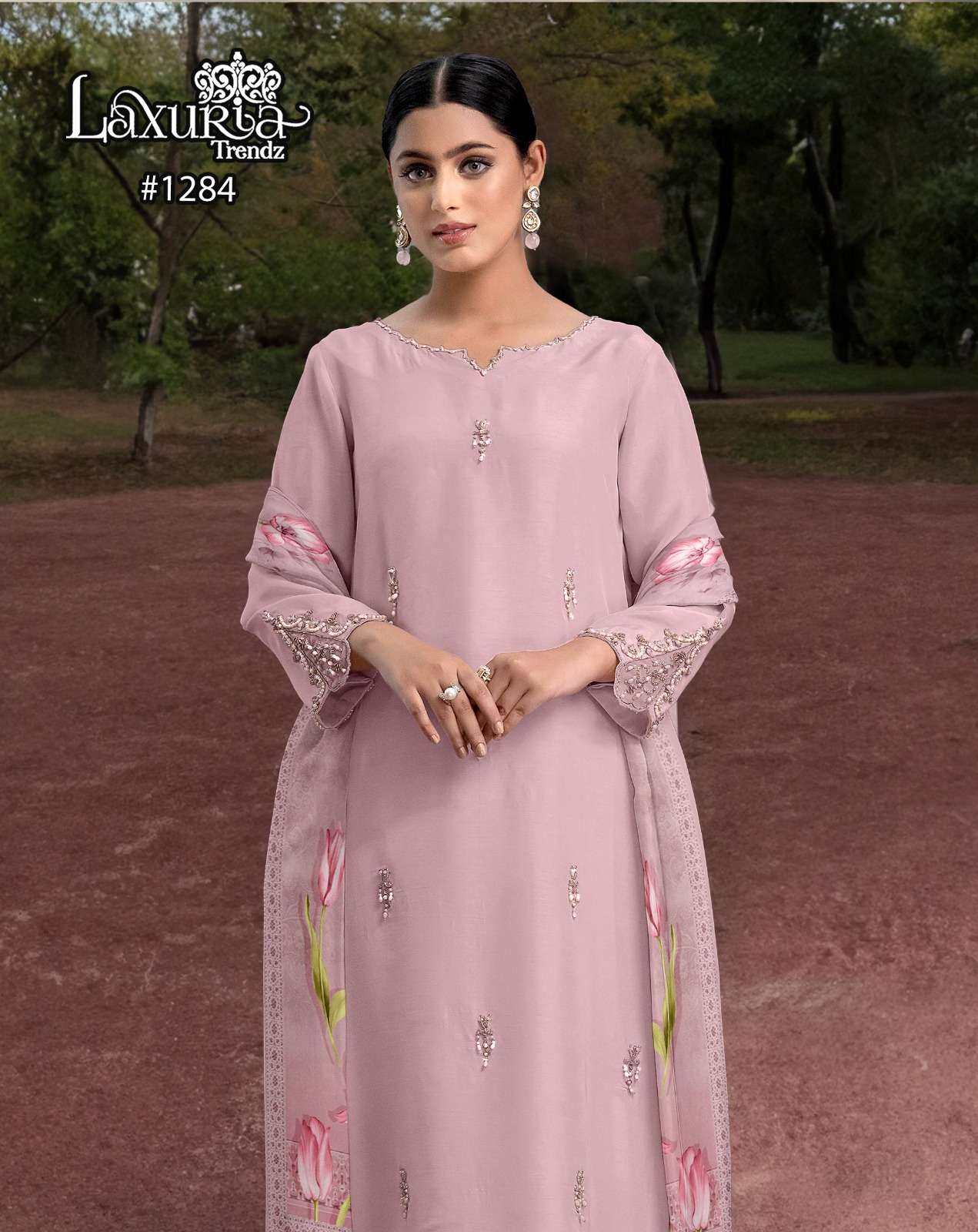 Luxuria Trendz 1284 Pakistani Suits Wholesale catalog