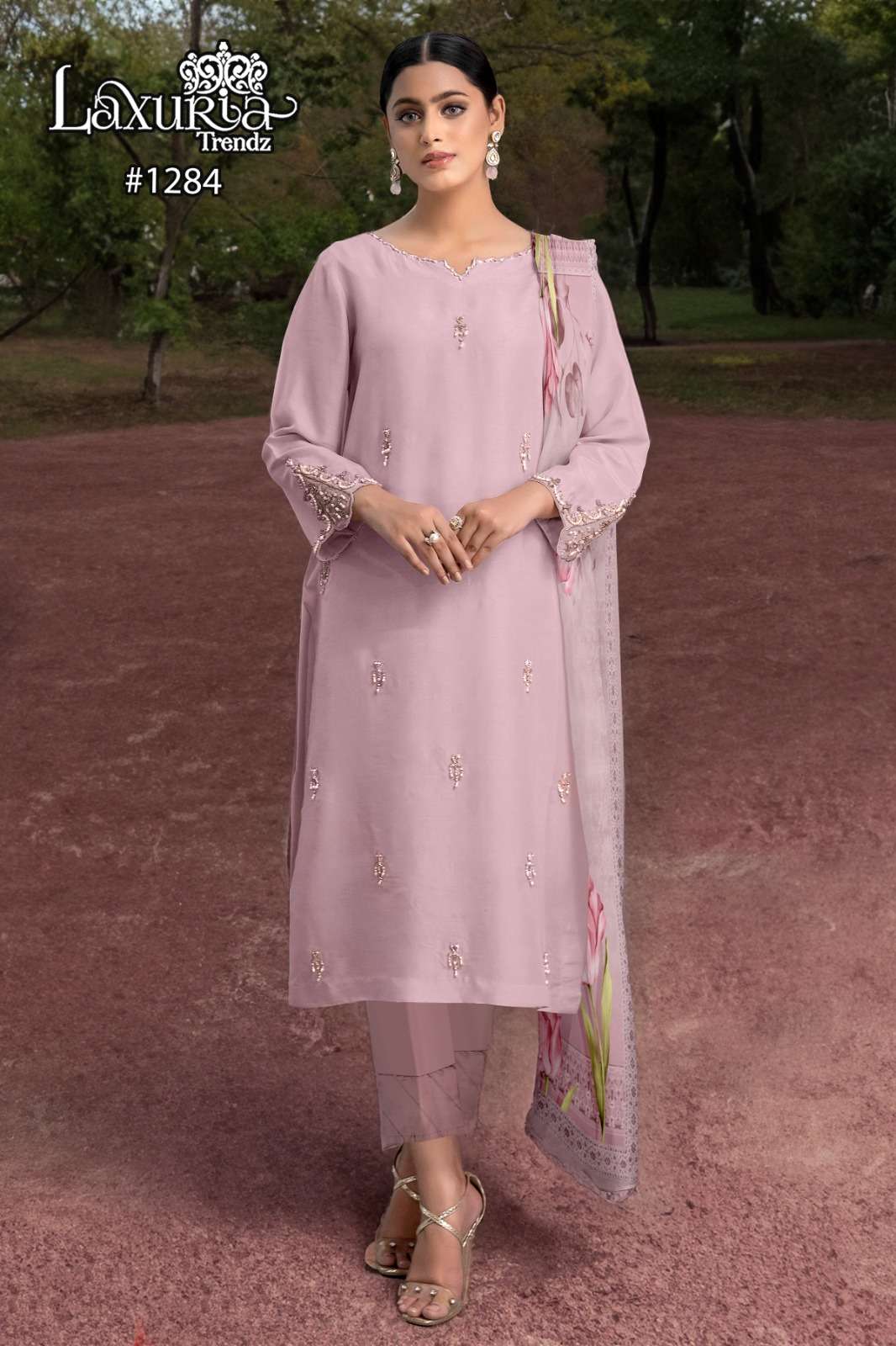 Luxuria Trendz 1284 Pakistani Suits Wholesale catalog
