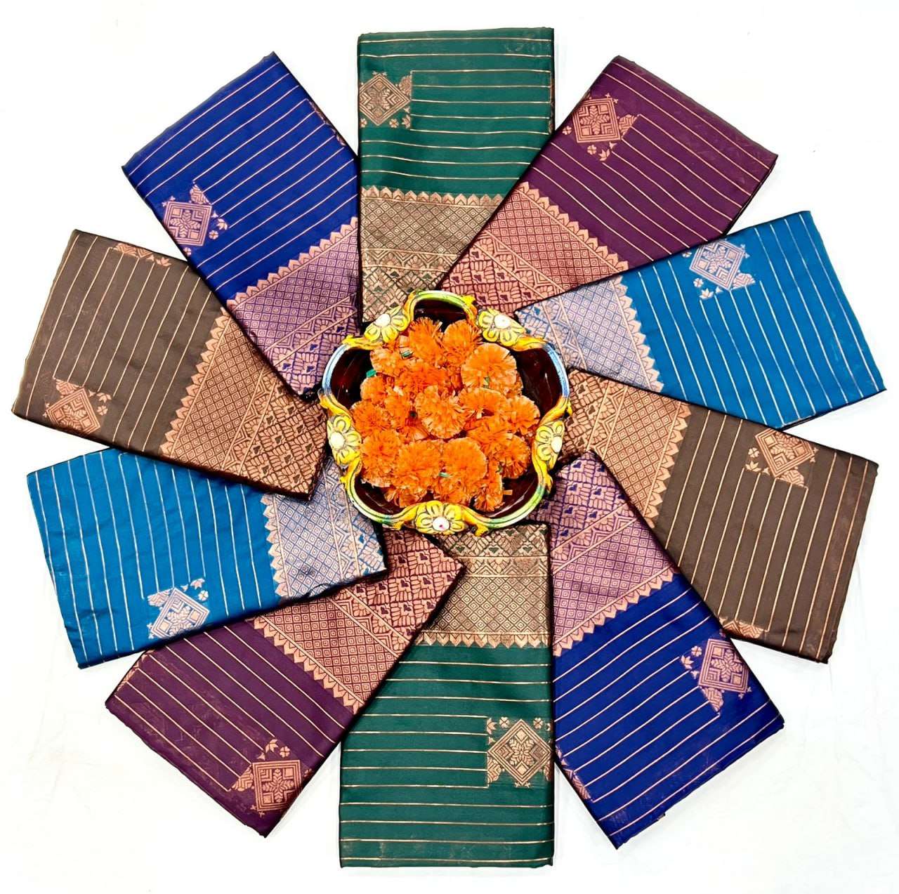 Macazo 593 Kanjivaram Banarasi Silk Saree Wholesale catalog