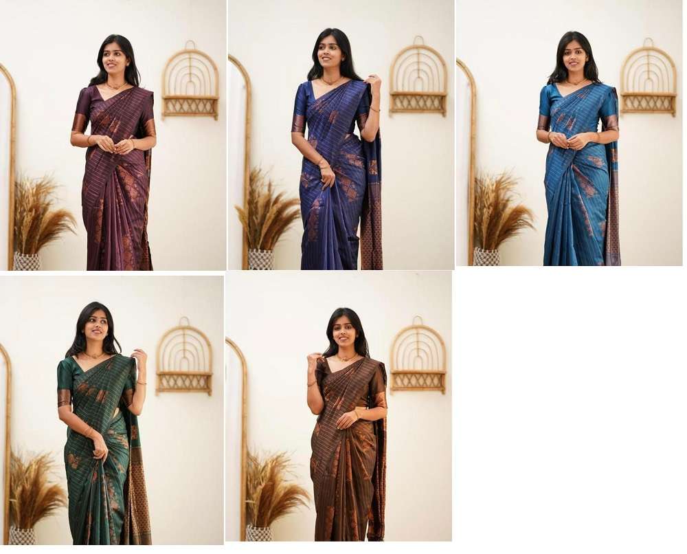 Macazo 593 Kanjivaram Banarasi Silk Saree Wholesale catalog