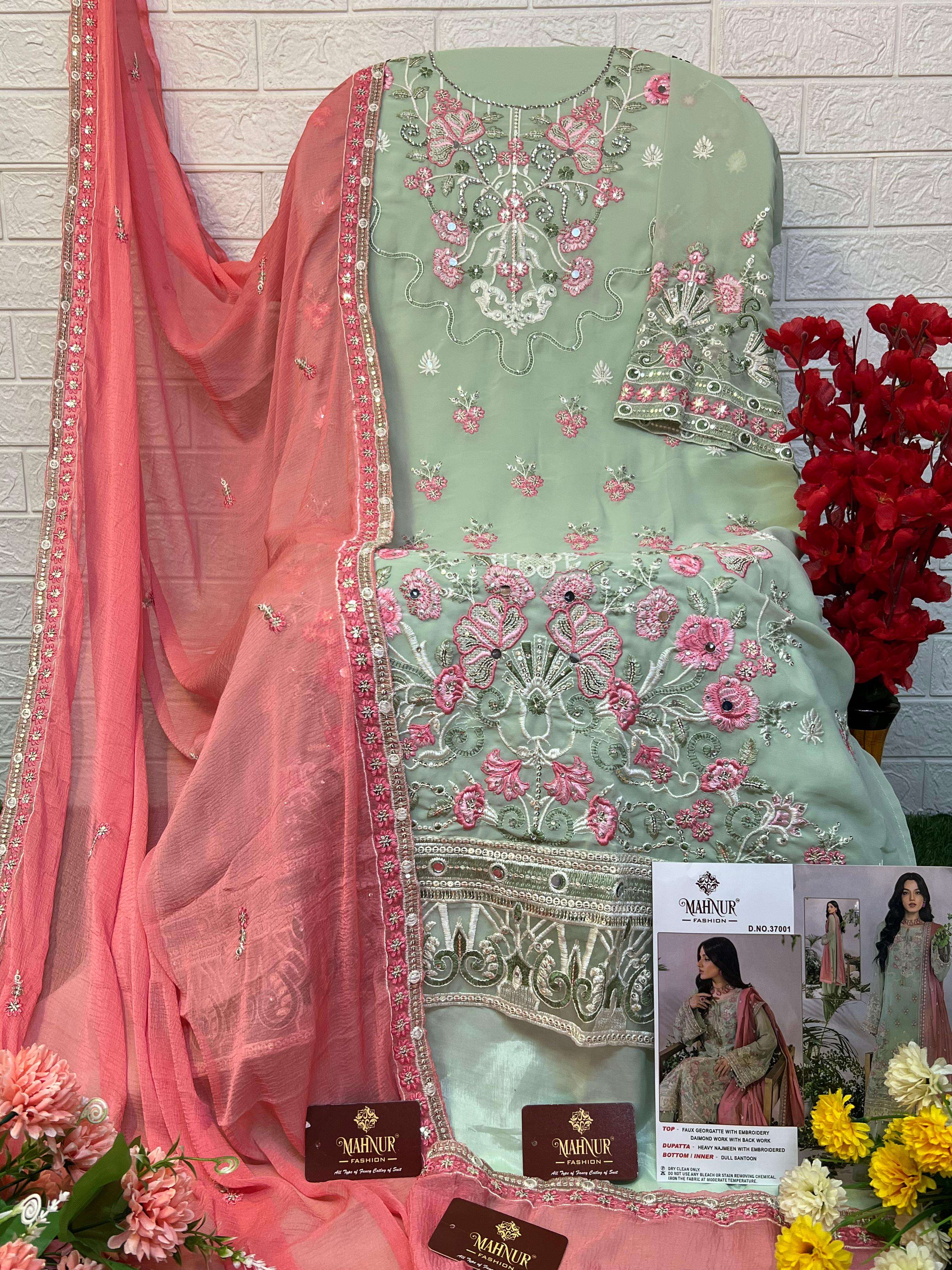 Mahnur Vol 37 Heavy Georgette Pakistani Salwar Kameez Wholesale catalog