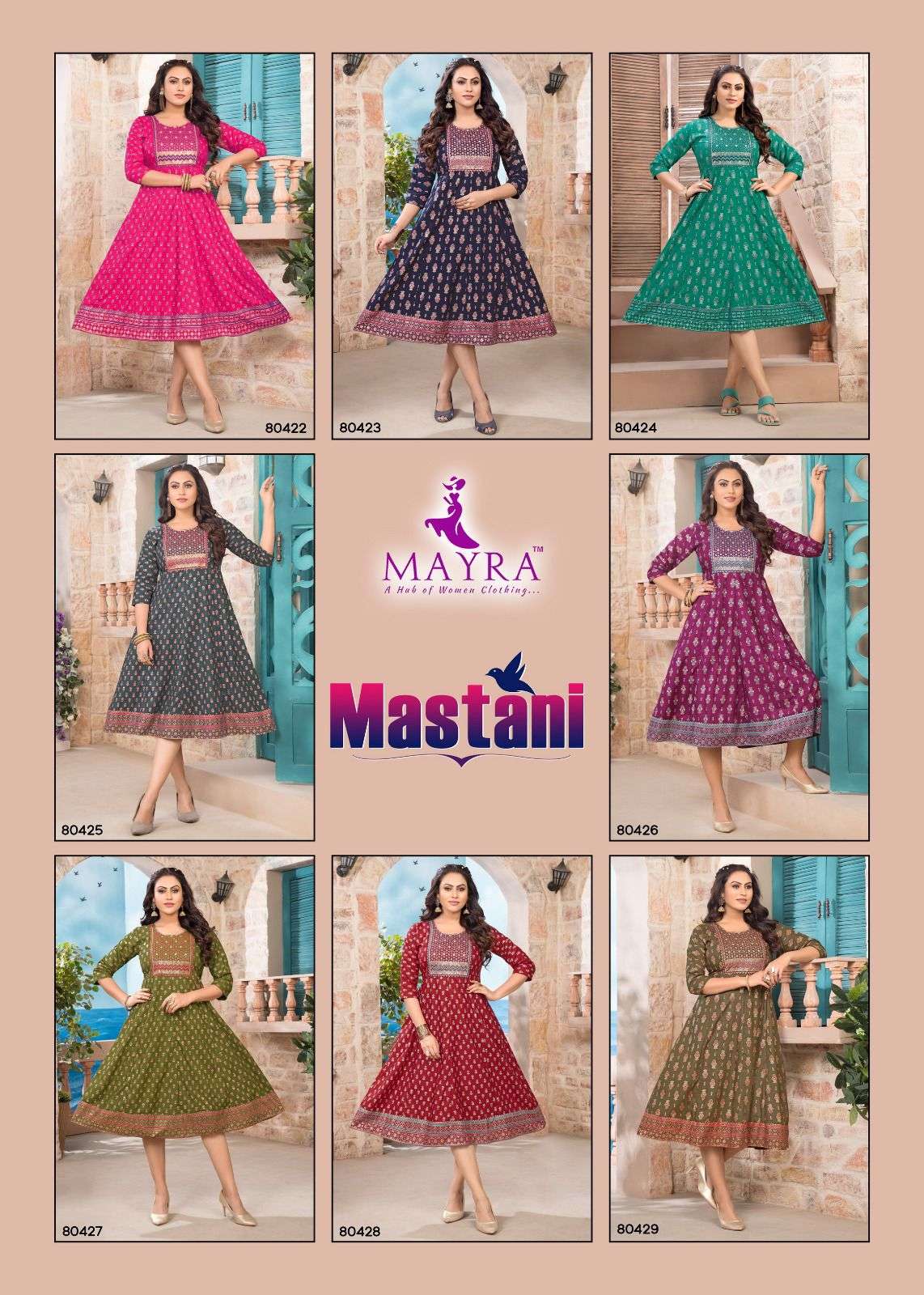 Mayra Mastani 2 Viscose Anarkali Kurti Wholesale catalog