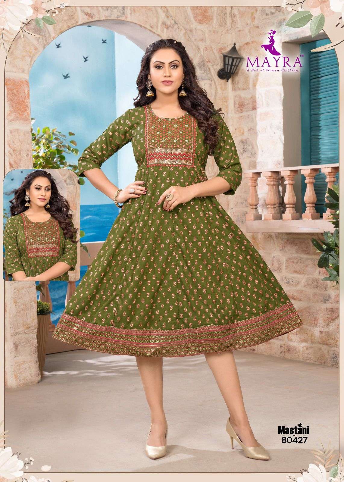 Mayra Mastani 2 Viscose Anarkali Kurti Wholesale catalog