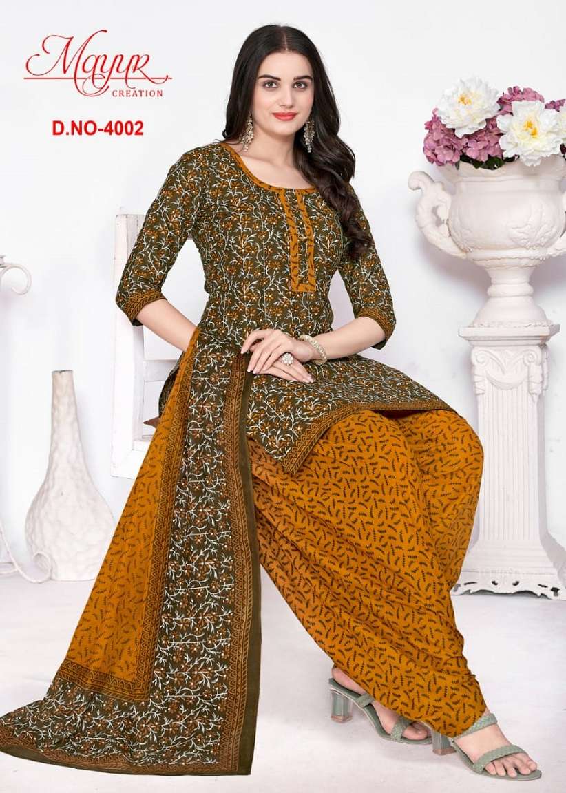 Mayur Gamthi Vol-4 – Dress Material - Wholesale Catalogs