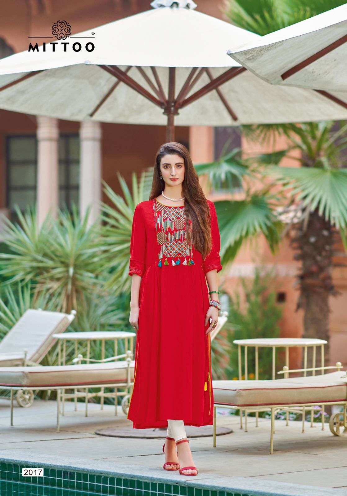 Mittoo Mullberry Heavy Rayon Embroidery Kurti Wholesale catalog