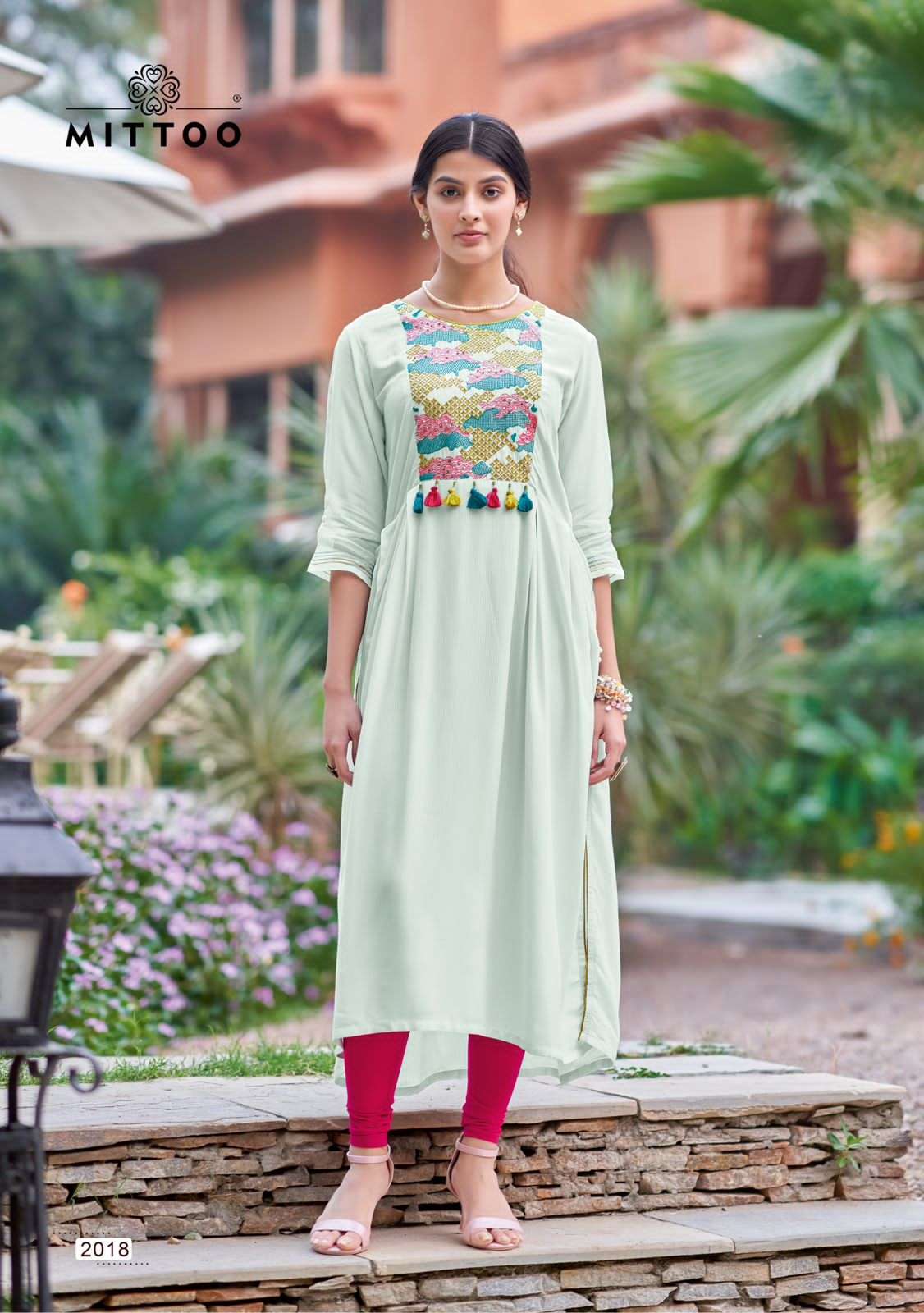 Mittoo Mullberry Heavy Rayon Embroidery Kurti Wholesale catalog