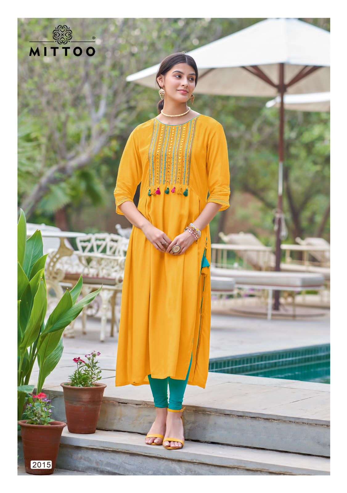 Mittoo Mullberry Heavy Rayon Embroidery Kurti Wholesale catalog