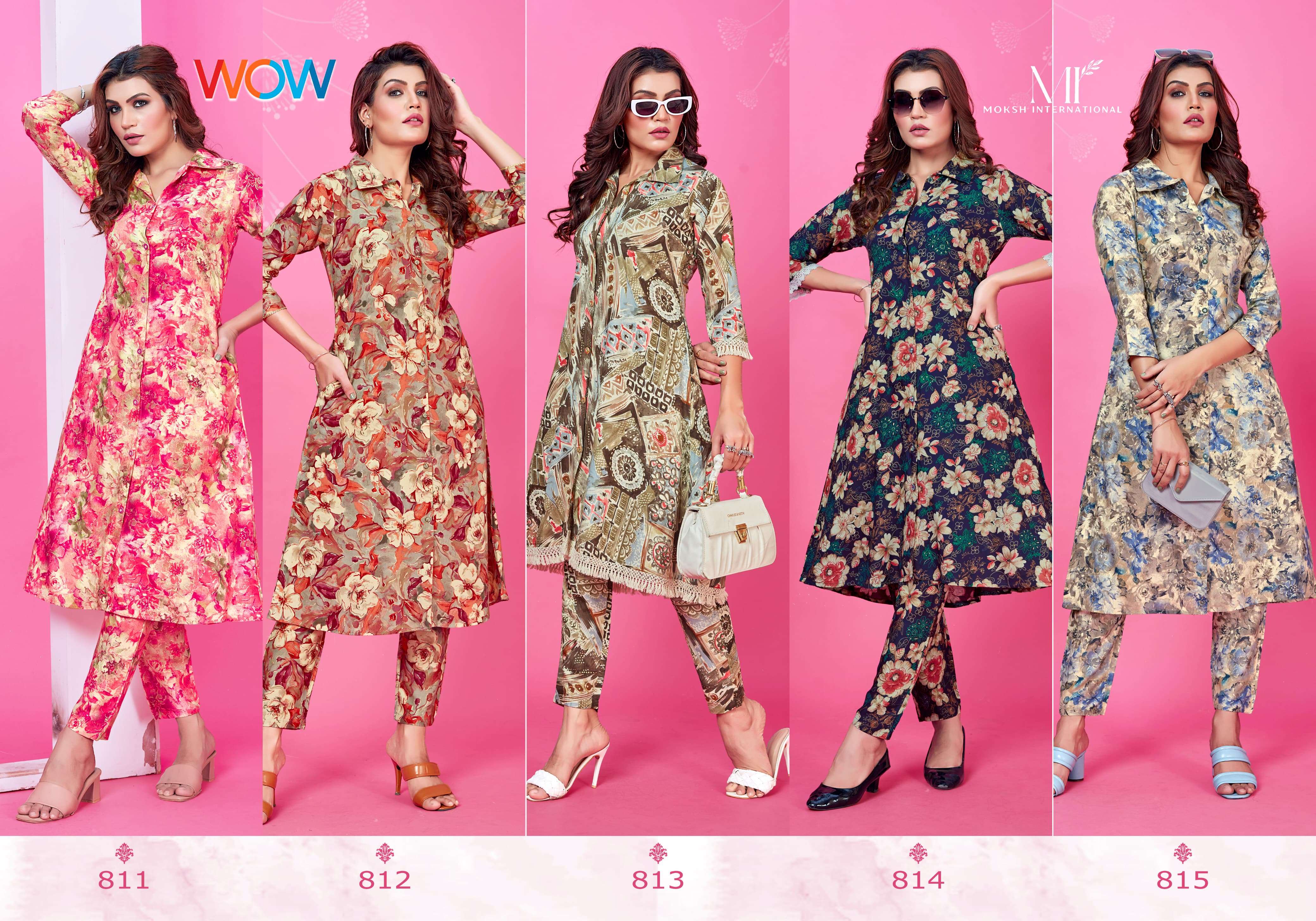 Moksh International Co-ord set WOW VOL-1 Kurti Wholesale catalog