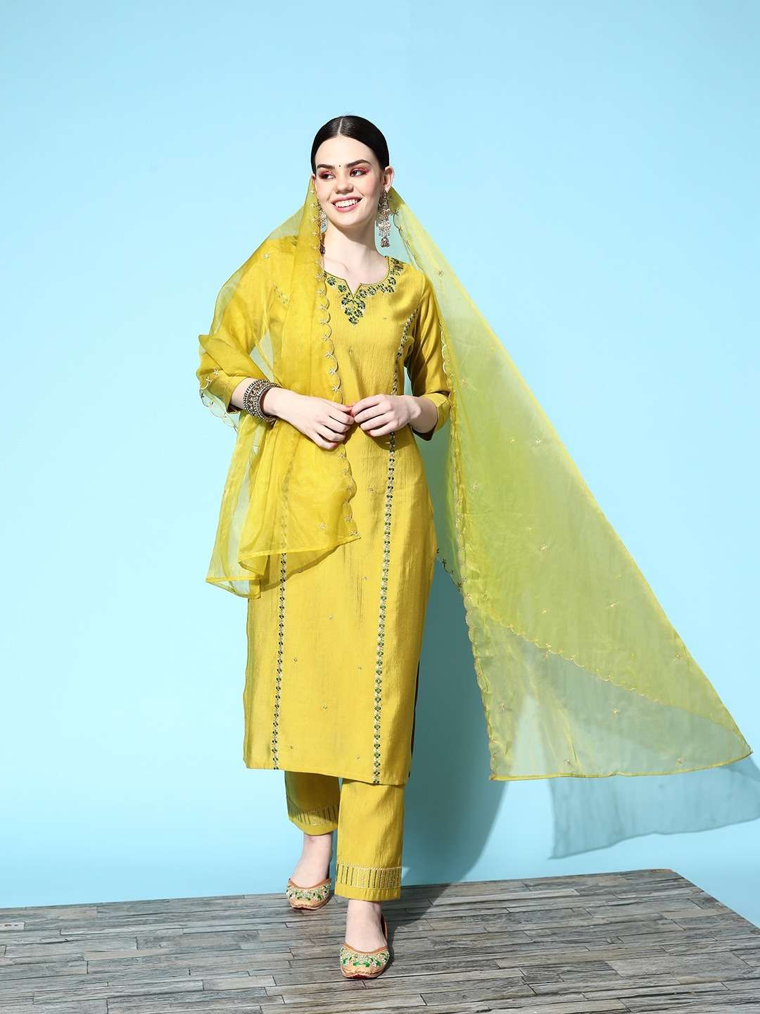 Morina Lemon Viscose Rayon Kurti Wholesale catalog