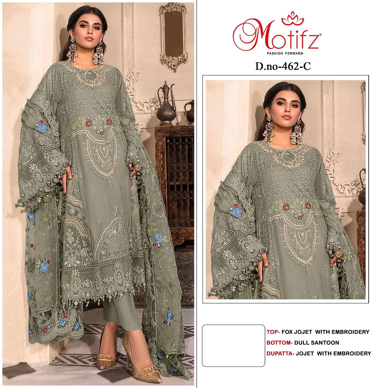 Motifz 462 A To D Georgette Salwar Kameez Wholesale catalog