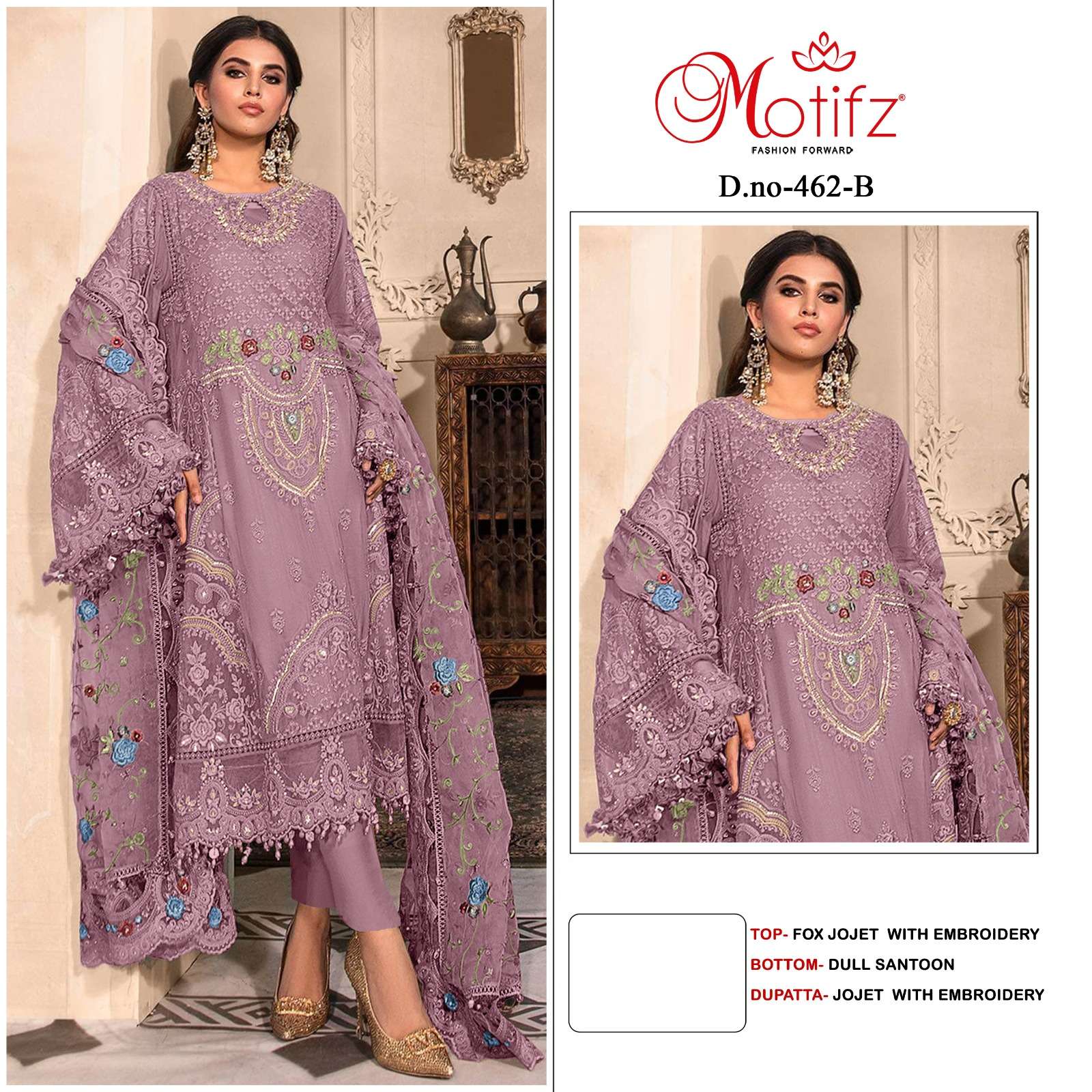 Motifz 462 A To D Georgette Salwar Kameez Wholesale catalog