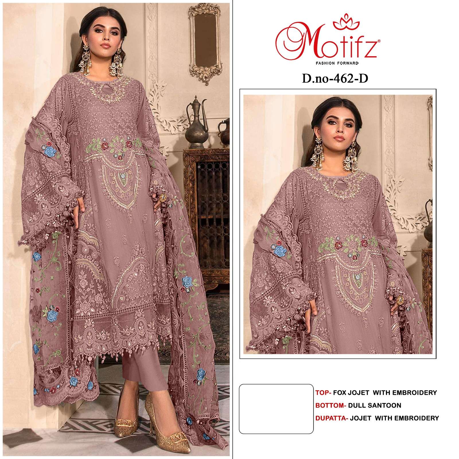 Motifz 462 A To D Georgette Salwar Kameez Wholesale catalog