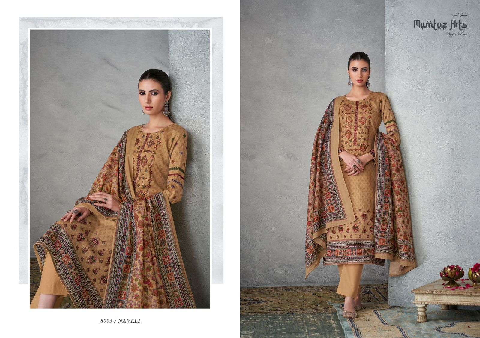 Mumtaz Naveli Classic Designer Dress Material Wholesale catalog