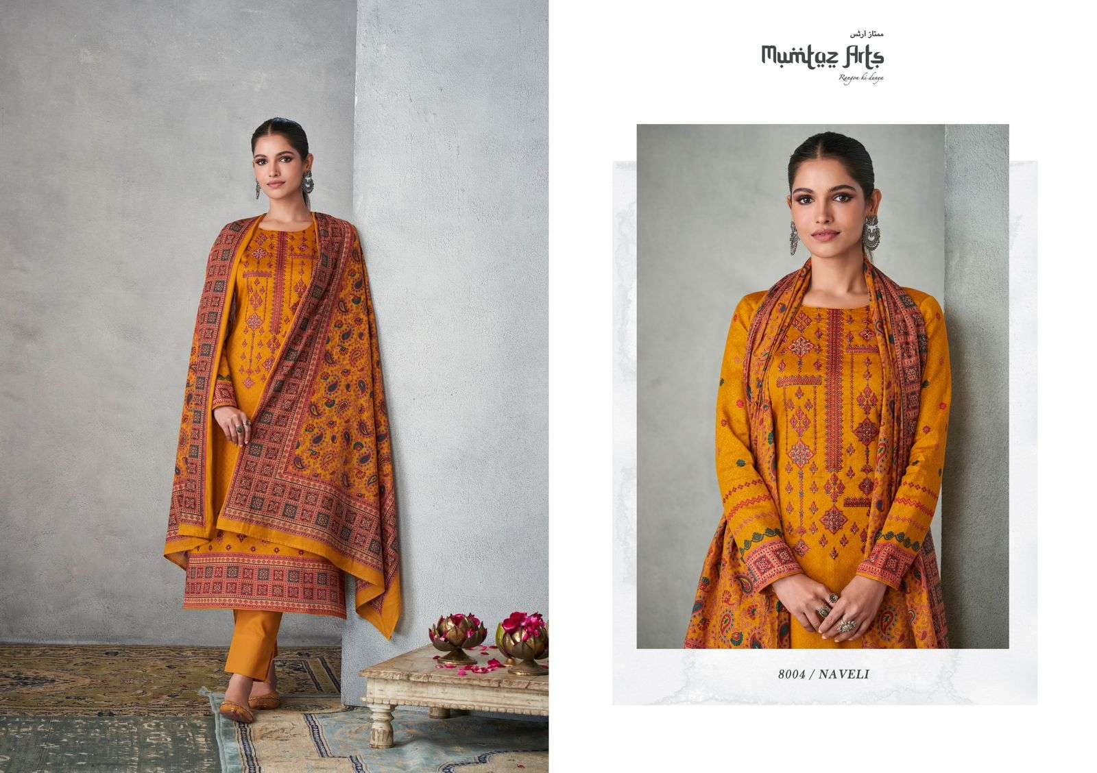 Mumtaz Naveli Classic Designer Dress Material Wholesale catalog