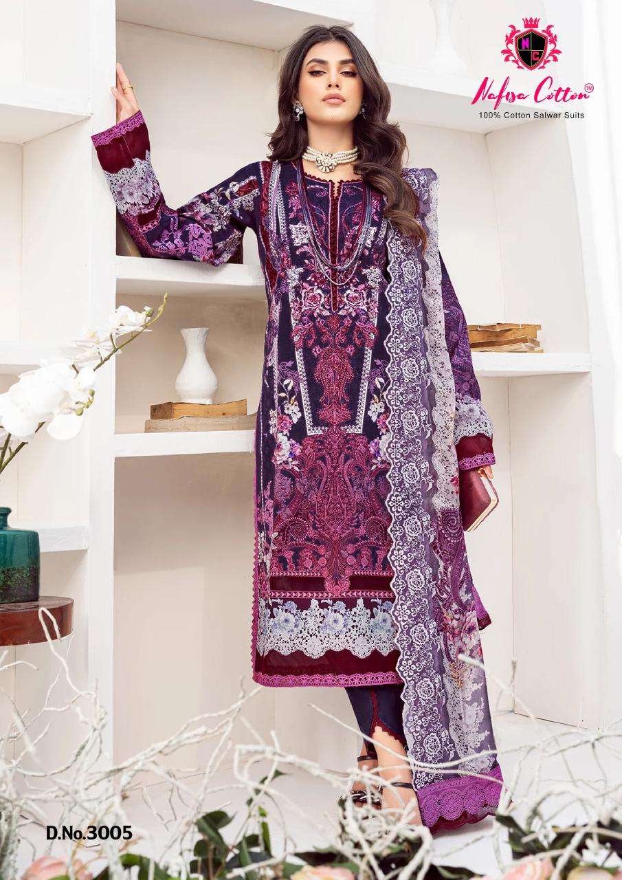 Nafisha Safina Vol 3 Karachi Cotton Printed Dress Material Wholesale catalog
