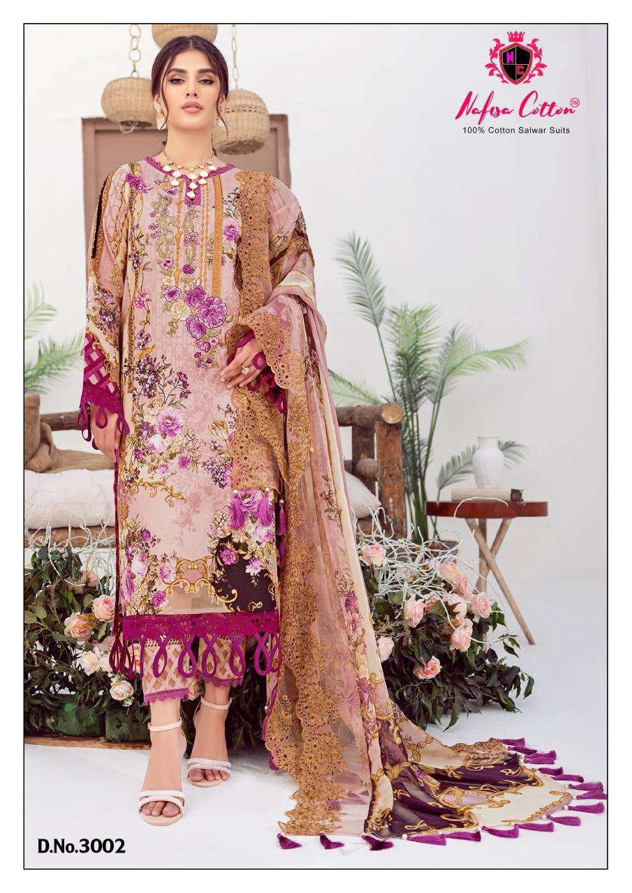 Nafisha Safina Vol 3 Karachi Cotton Printed Dress Material Wholesale catalog