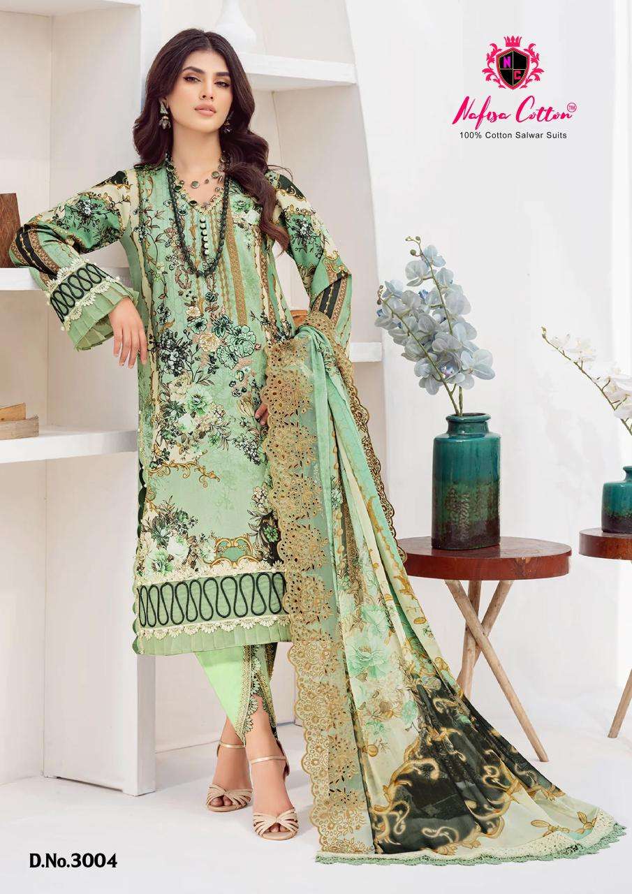 Nafisha Safina Vol 3 Karachi Cotton Printed Dress Material Wholesale catalog