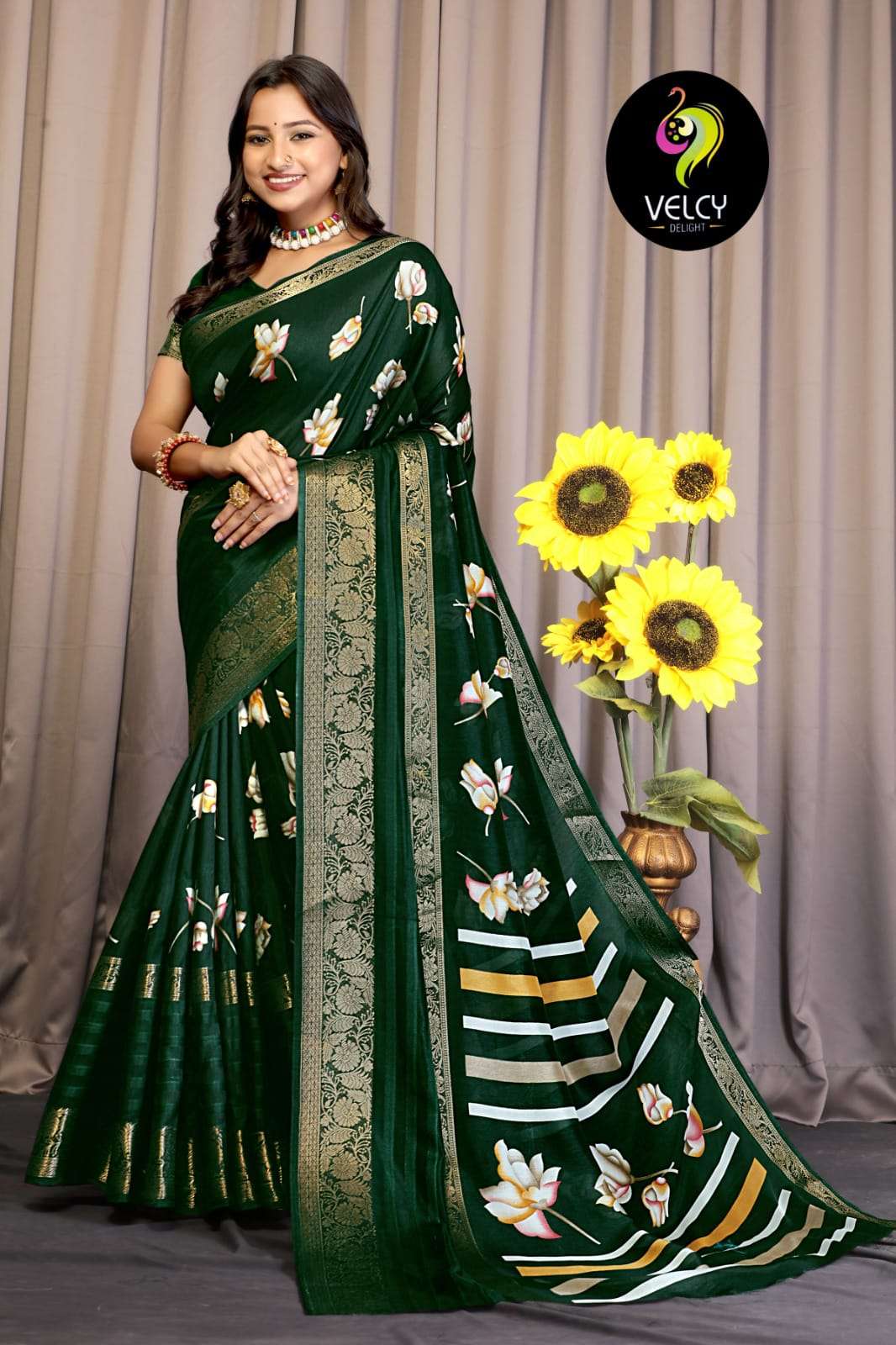 New Launching Zari Weaving Border Saree Wholesale catalog