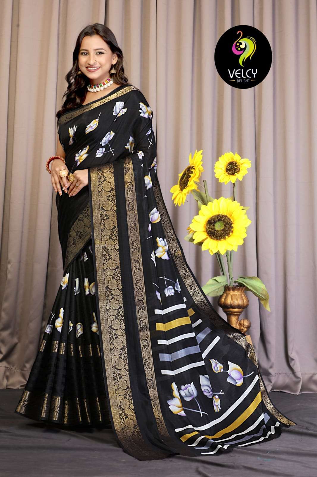 New Launching Zari Weaving Border Saree Wholesale catalog