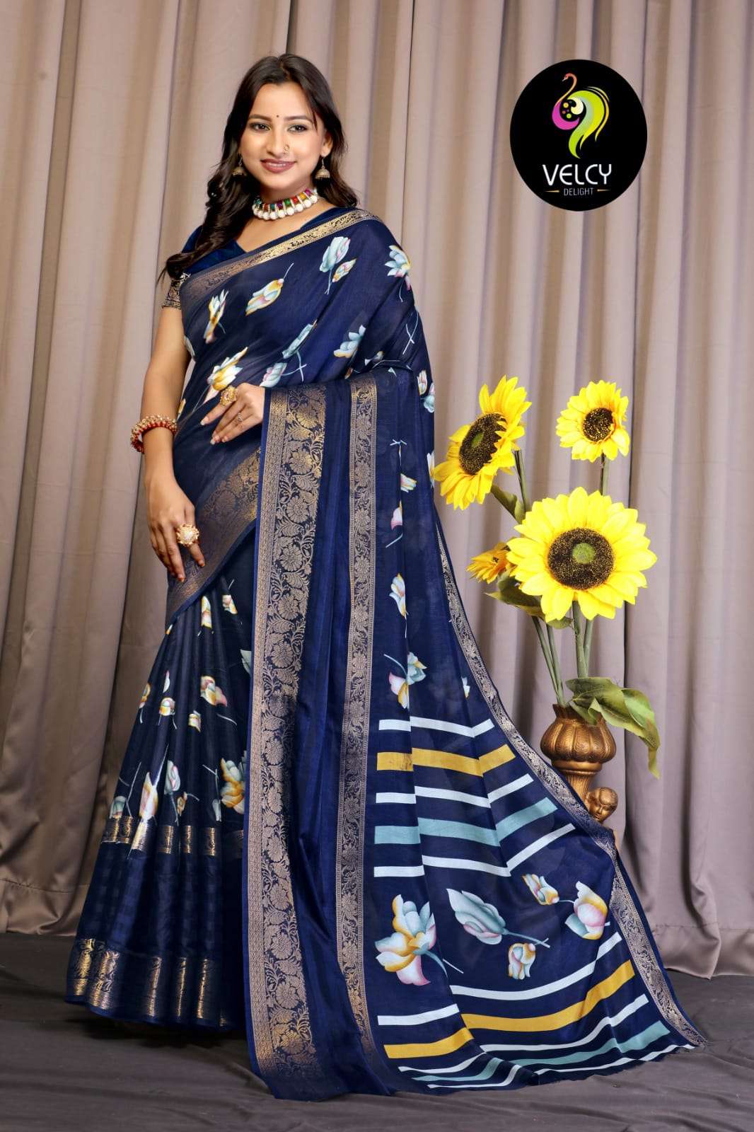 New Launching Zari Weaving Border Saree Wholesale catalog