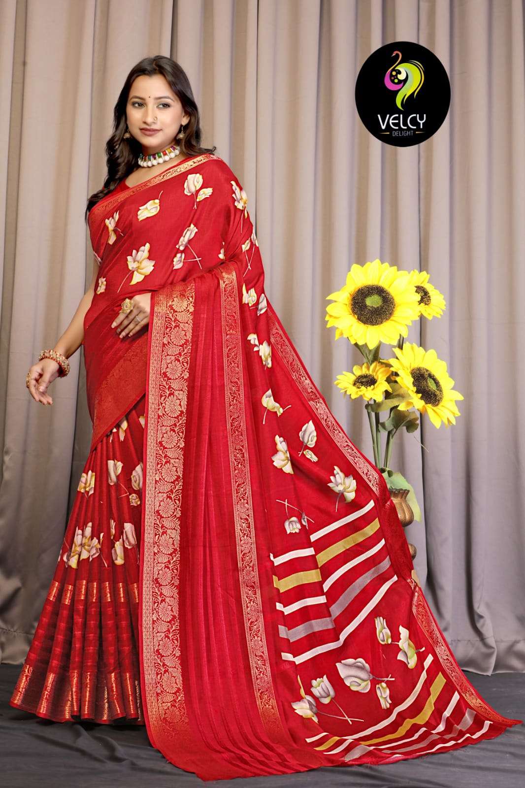 New Launching Zari Weaving Border Saree Wholesale catalog