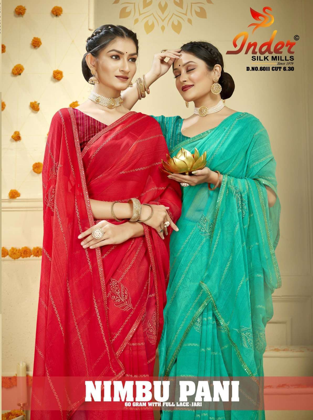 NIMBU PANI SAREE CATALOG BY INDER SILK DESIGNER SAREE Wholesale catalog