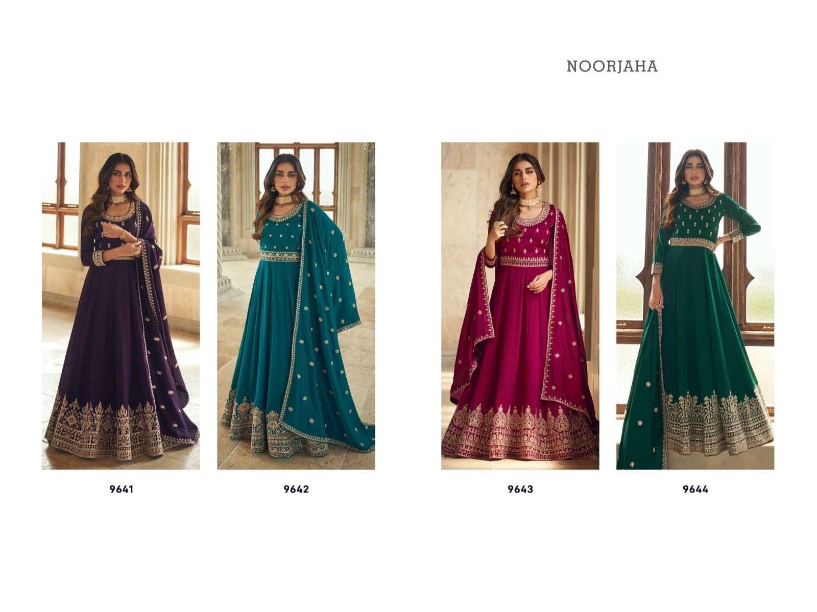 Noorjaha 9641 To 9644 Premium Silk Designer Pakistani Suit Wholesale catalog