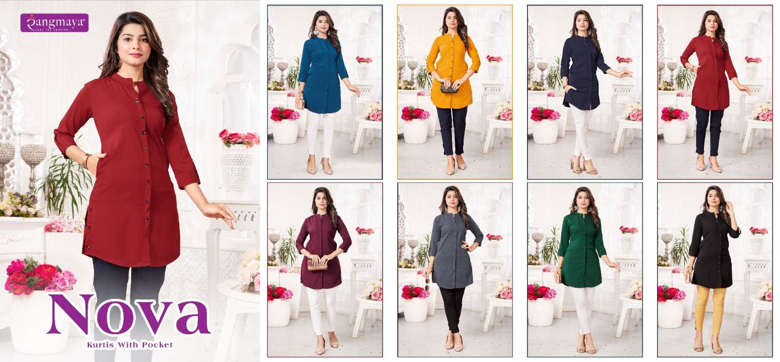 NOVA Short Top with Side Pockets Kurti Wholesale catalog