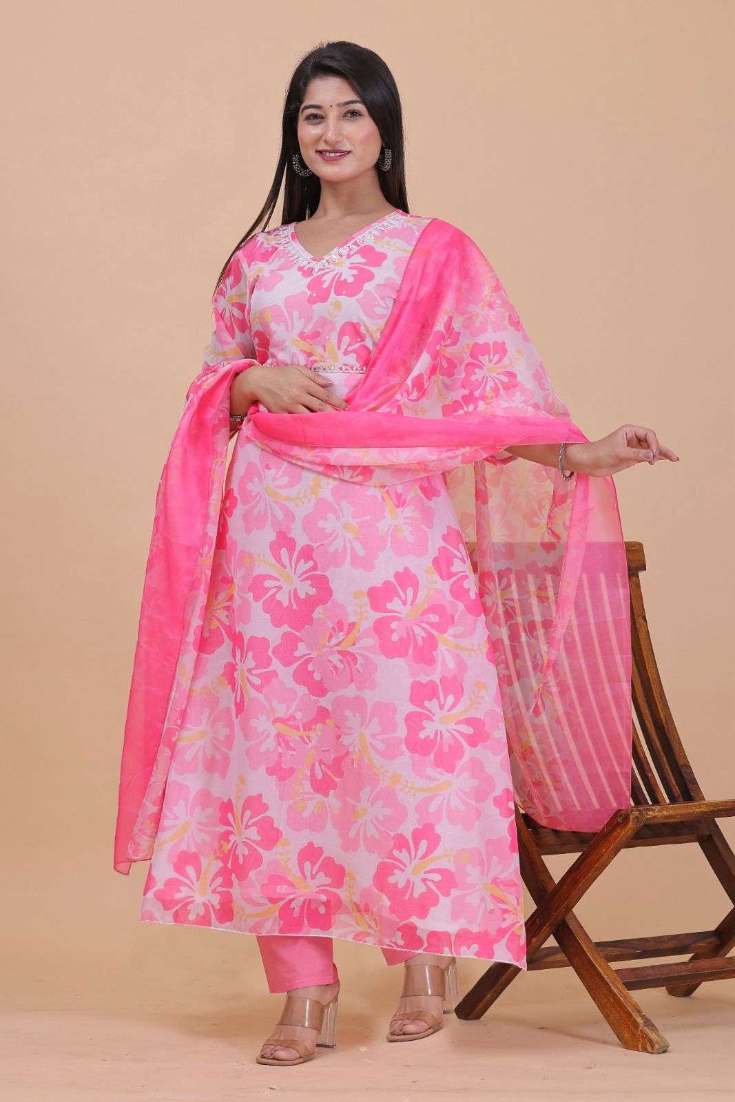 ORGANZA DIGITAL ANARKALI 3 Pc Kurti Wholesale catalog