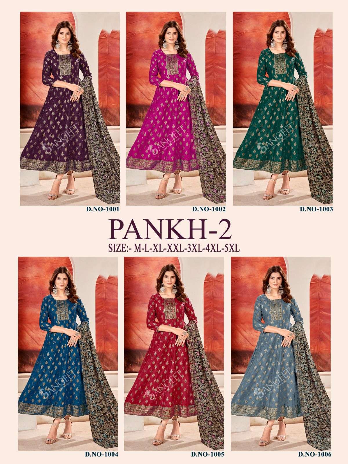 PANKH-2 HEAVY 14 KG RAYON WITH MULTI GOLD PRINT Kurti Wholesale catalog