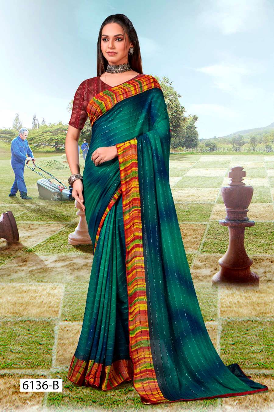 PENCIL INDER SILK MILLS Saree Wholesale catalog