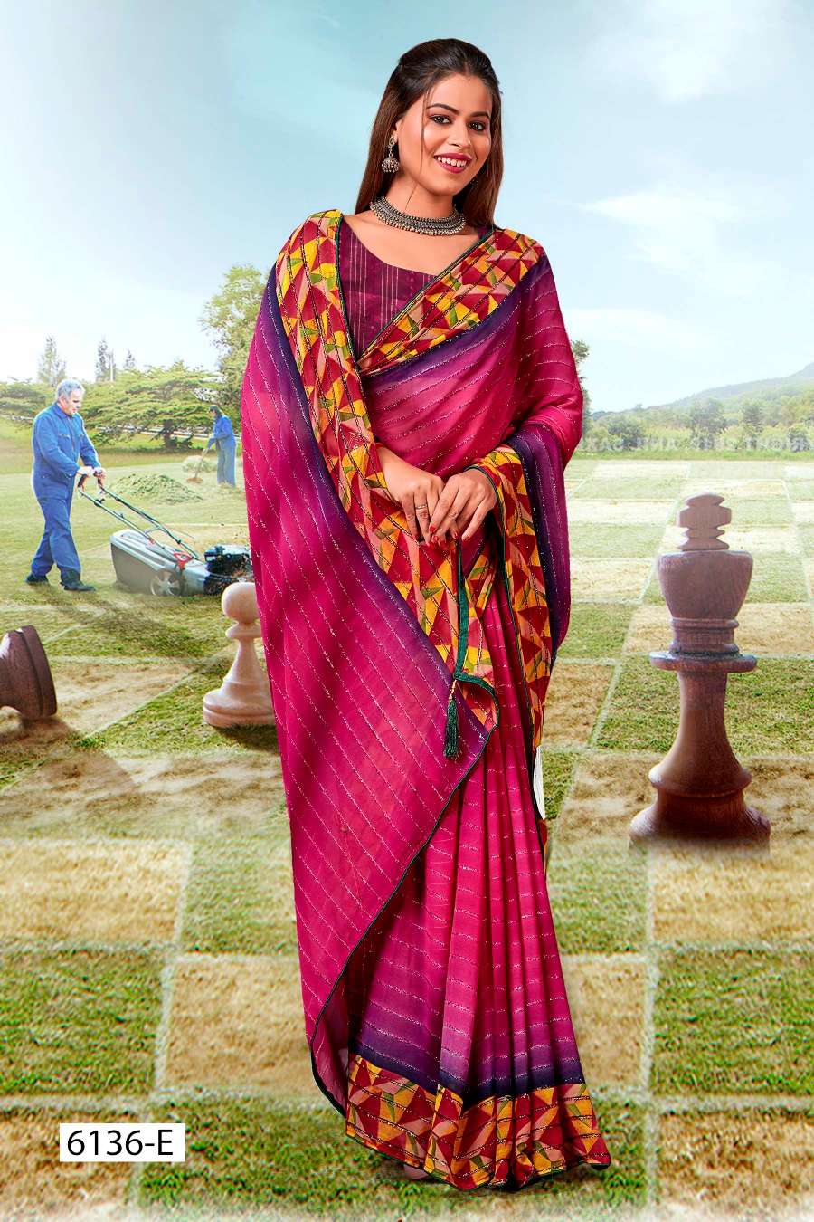 PENCIL INDER SILK MILLS Saree Wholesale catalog