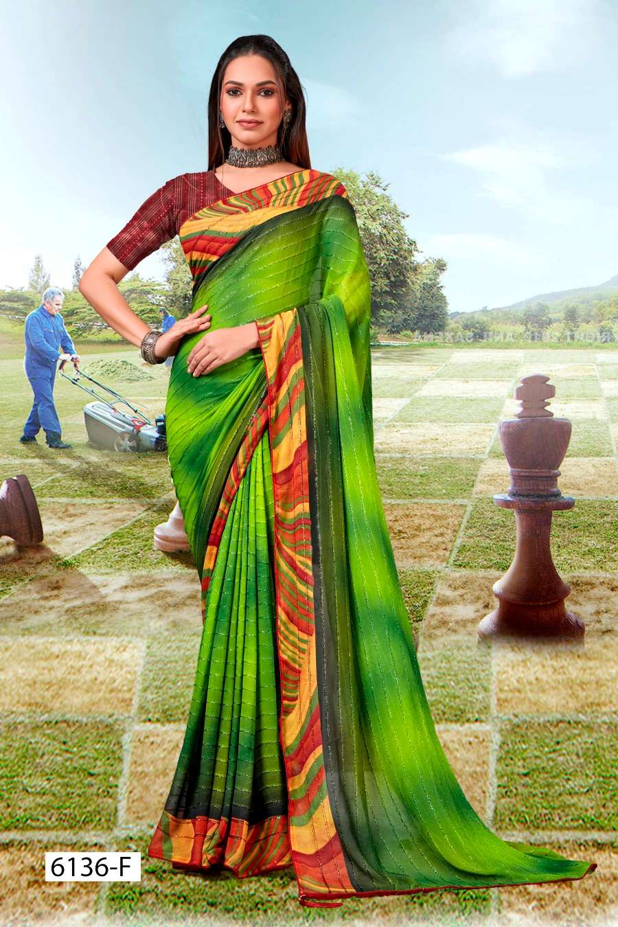 PENCIL INDER SILK MILLS Saree Wholesale catalog